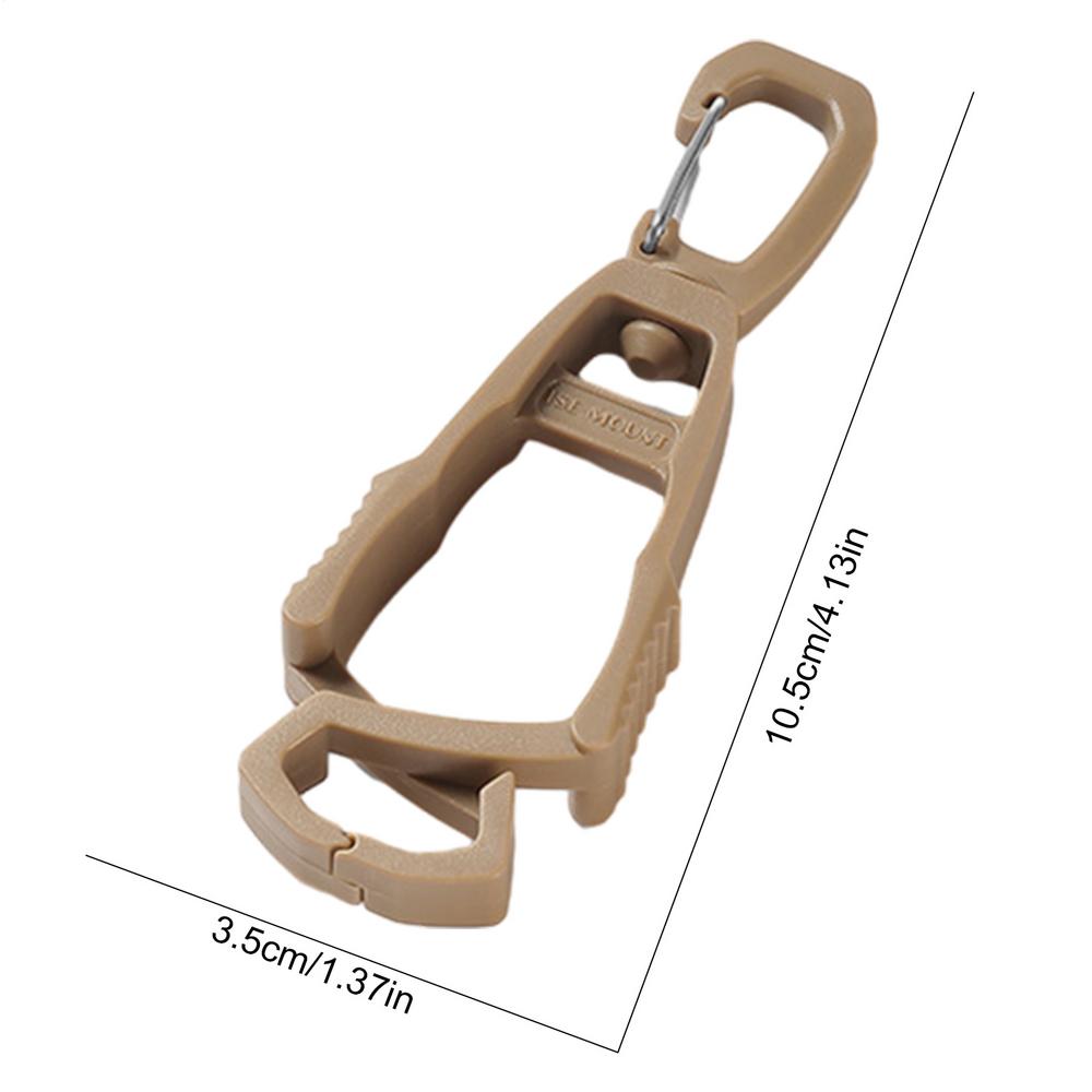 

1pc Outdoor Gloves Clip Hanger Multi-purpose Anti-drop Hook Work Gloves Holder Water Bottle Keys Safety Clamp Camping Tools хакі