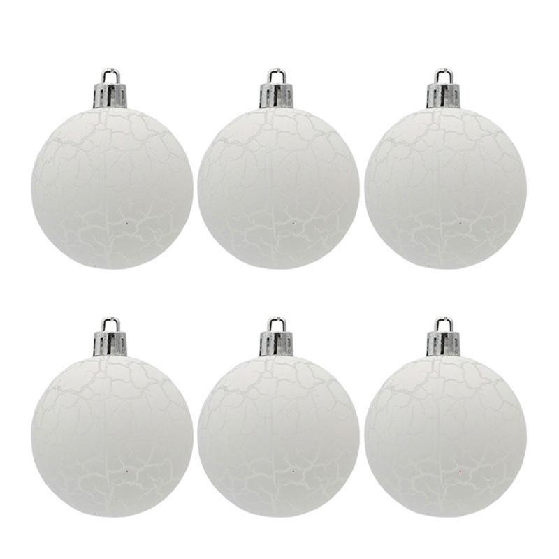 Macaron Color XMAS Hanging Crack Ball Pendants Xmas Tree Decor for Home Party 6X