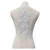 3D Flower Beads Lace Fabric Applique Patch Lace Sew on Patch Garment Applique  Craft Accessories