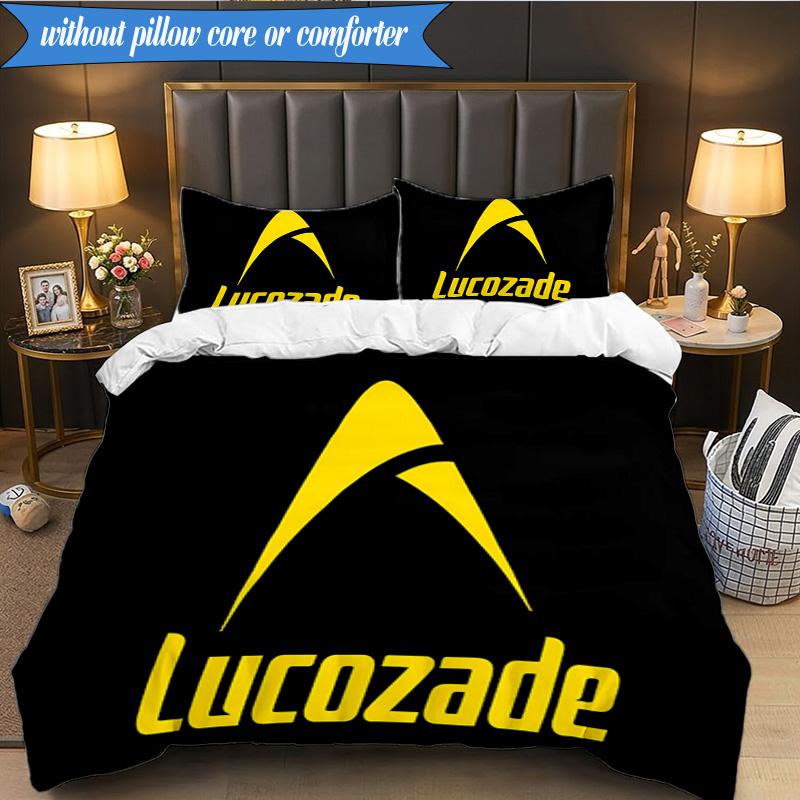 3PCS Lucozade Bedding Set Duvet Cover Closure Includes 1 Duvet Cover & 2 Pillowcases for All Seasons Bedroom Decor Christmas Fan gifts