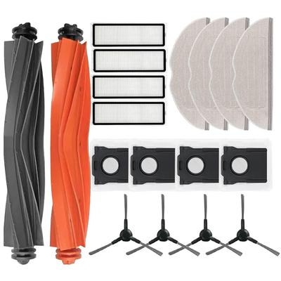 For Mova S20 Ultra / RLM71CE Robotic Vacuum Cleaner Roller Brush Side Brush Dust Bag Filter Mop Accessory Set