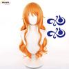 High Quality Nami Cosplay Wig 75cm Curly Wavy And Short Orange Heat Resistant Synthetic Hair Party Anime Nami Wigs + Wig Cap
