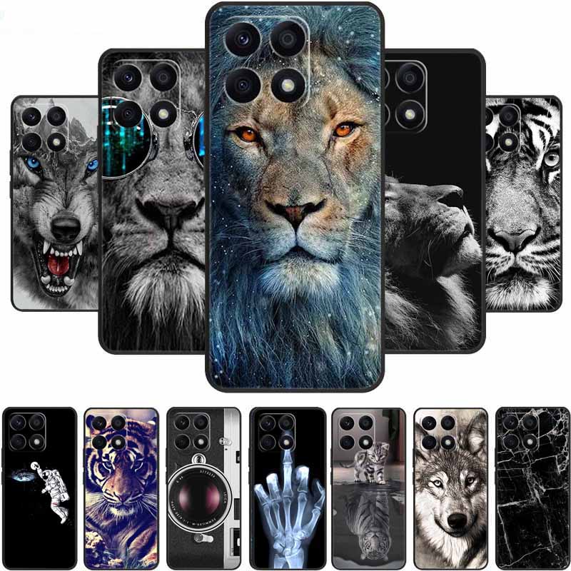 Für Xiaomi 14T Pro Hülle 14 T Pro Handyhülle Löwe Wolf Schwarz Silikon Weiche Rückseite Hüllen Für Xiaomi 14T Pro Hülle 14TPro Funda