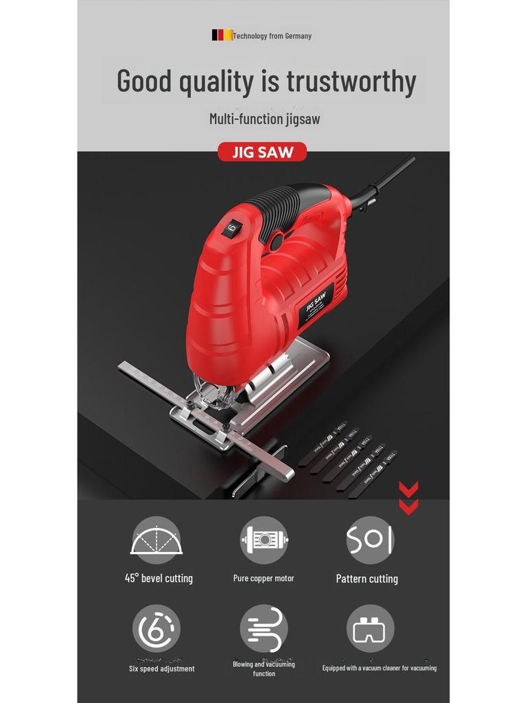 55-Type Portable Multifunctional Electric Curve Saw for Woodworking and Household Use