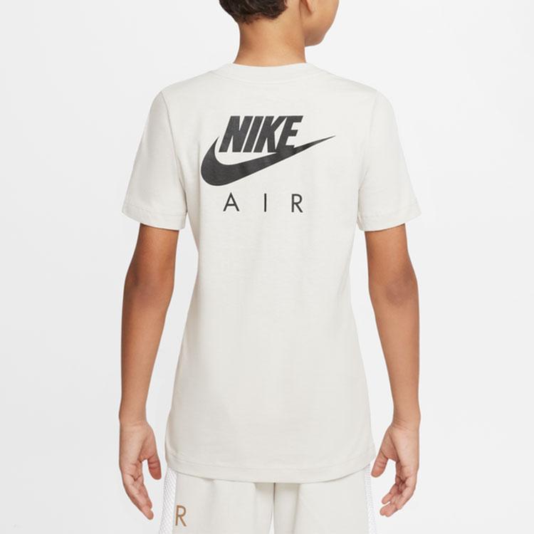 Nike Letter Print Round Neck Casual Comfortable Short Sleeve T-Shirt Kids Tops White DO1813-072