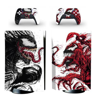 1 jeu Autocollants Skin Anti-Rayures Venom Carnage pour Console PS5 Édition Disque
