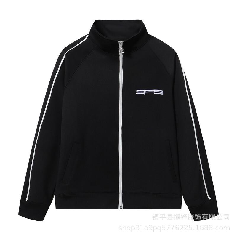 Herbst/Winter Besticktes Buchstaben Unisex Freizeitjacken- und Hosen-Set