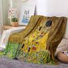 Gustav Klimt Oil Painting Four Seasons Blanket Sofa Bed Cover Soft and Fluffy Blanket Soft Warm Flannel Throw Blanket Gift Art
