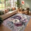 Großer blumiger Teppich Läufer für Wohnzimmer Heimdekoration Vintage Blumenmuster Matte Bodenteppich Weicher Teppich für Schlafzimmer Dekor