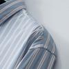 Dibinze Men's Plus Size Vertical Striped Pure Cotton Long Sleeve Shirt