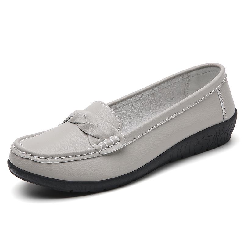 

2024 Spring & Fall Women s Casual Flat Nurse Loafers with Tendon Sole 38 сірий колір