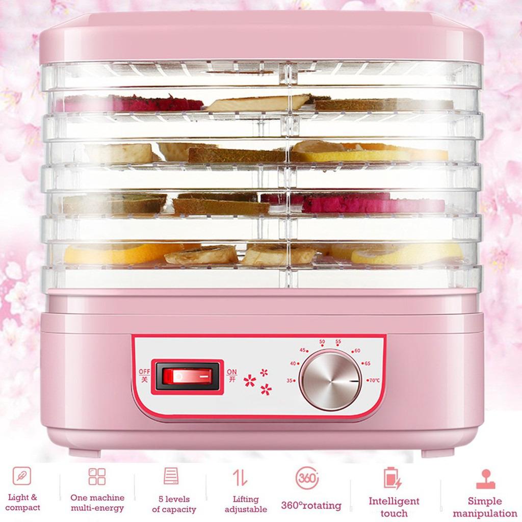 Food Dehydrator Fruit Vegetable Herb Meat Drying Machine Pet Snacks Food Dryer With 5 Trays 220V 50Hz Kitchen Appliances