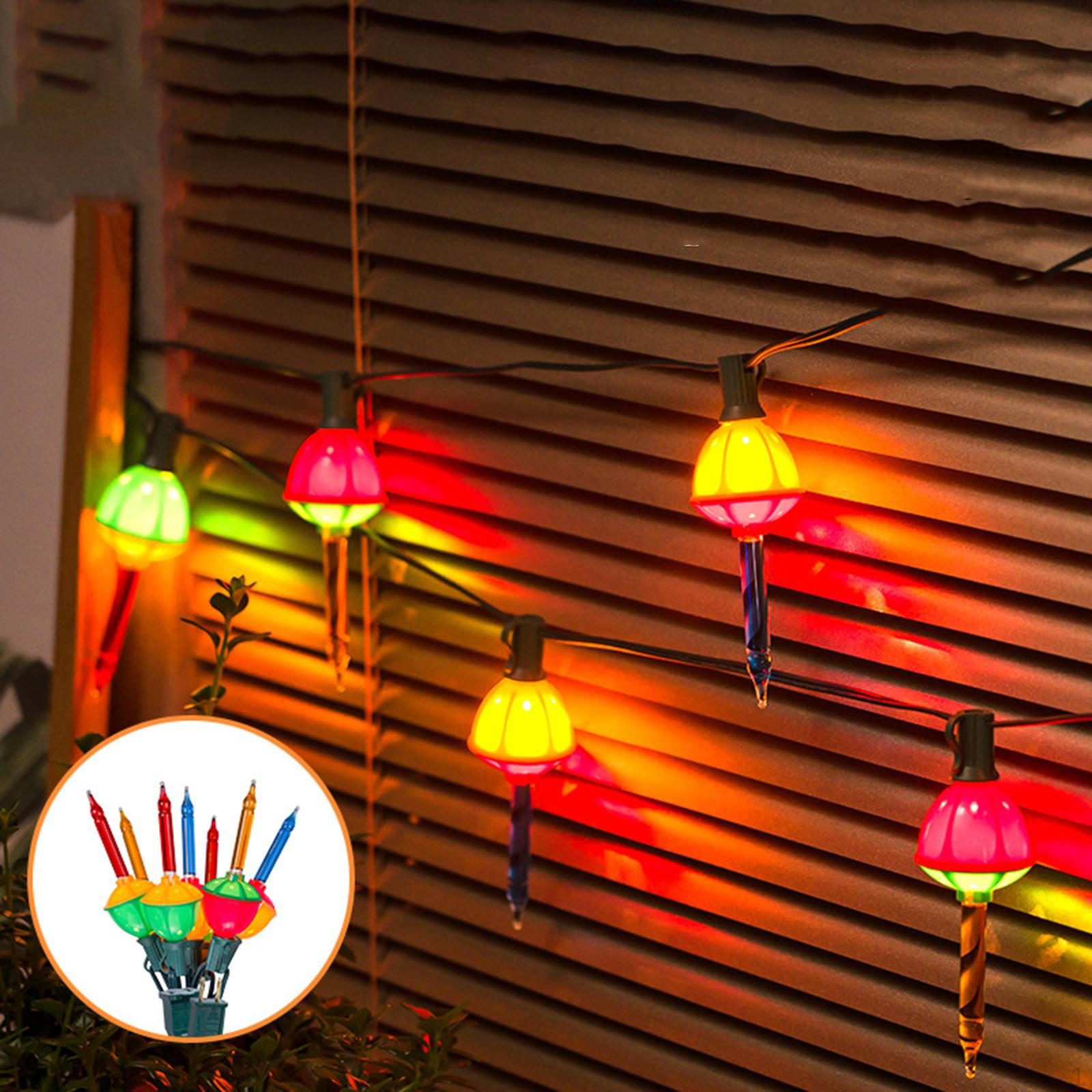 

Разноцветные рождественские пузырьковые огни с 7 лампочками, ночные лампочки, елка для фестиваля