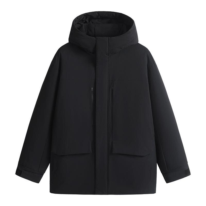 Men's Winter Hooded Warm Down Jacket - Versatile Double-Open Fashion Windbreaker