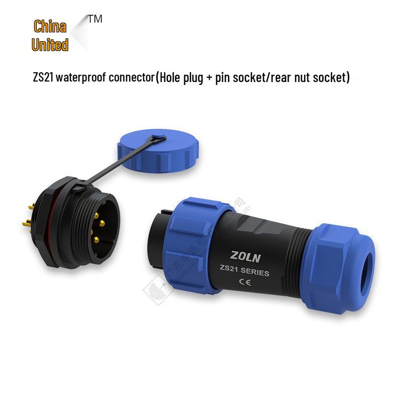 ZS21 Aviation Plug Harness: Solderless Male Copper Pin Cable with IP68 Waterproof Connector