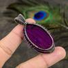 Natural Purple Labradorite Gemstone Copper Wire Wrap Gift Pendant 2.17" m6M07