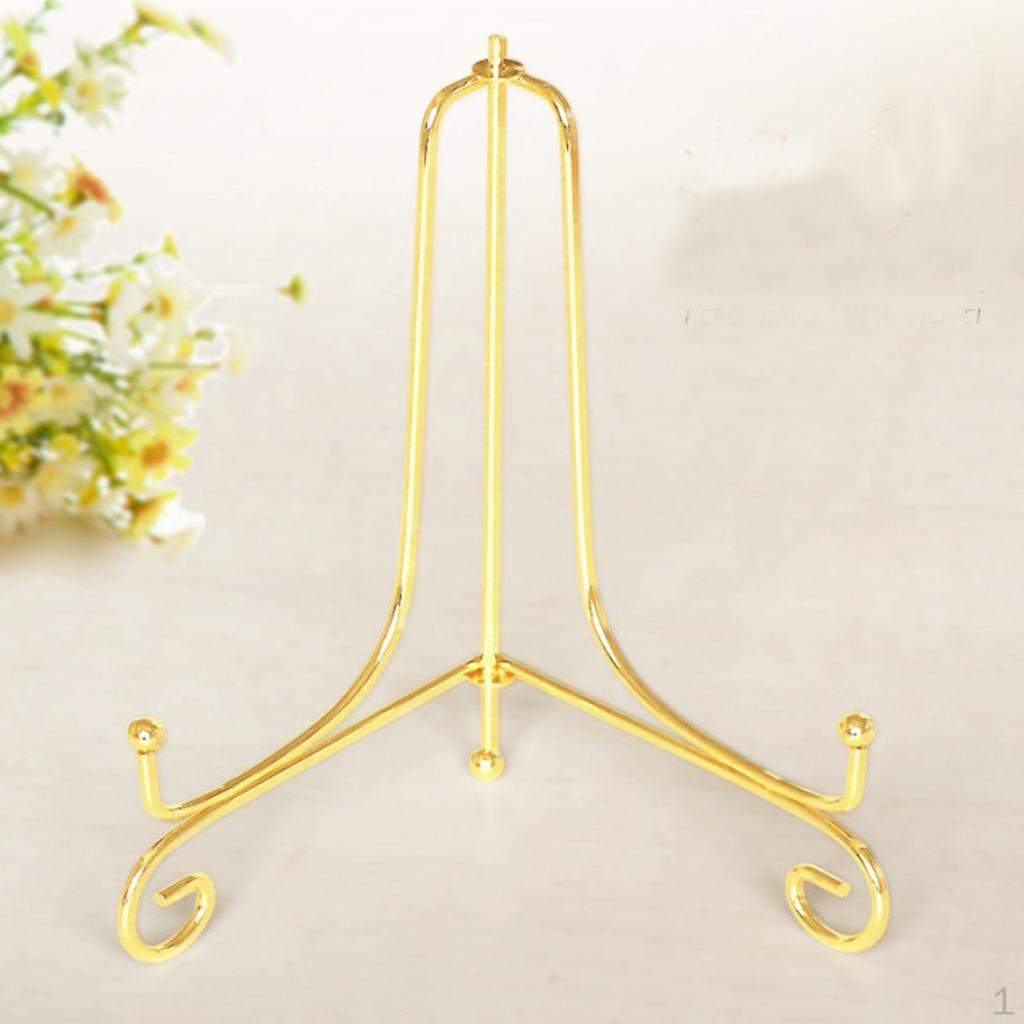 2pcs Display Easel Stand, Easel, Plate Rack Golden, 4inch, Table Set