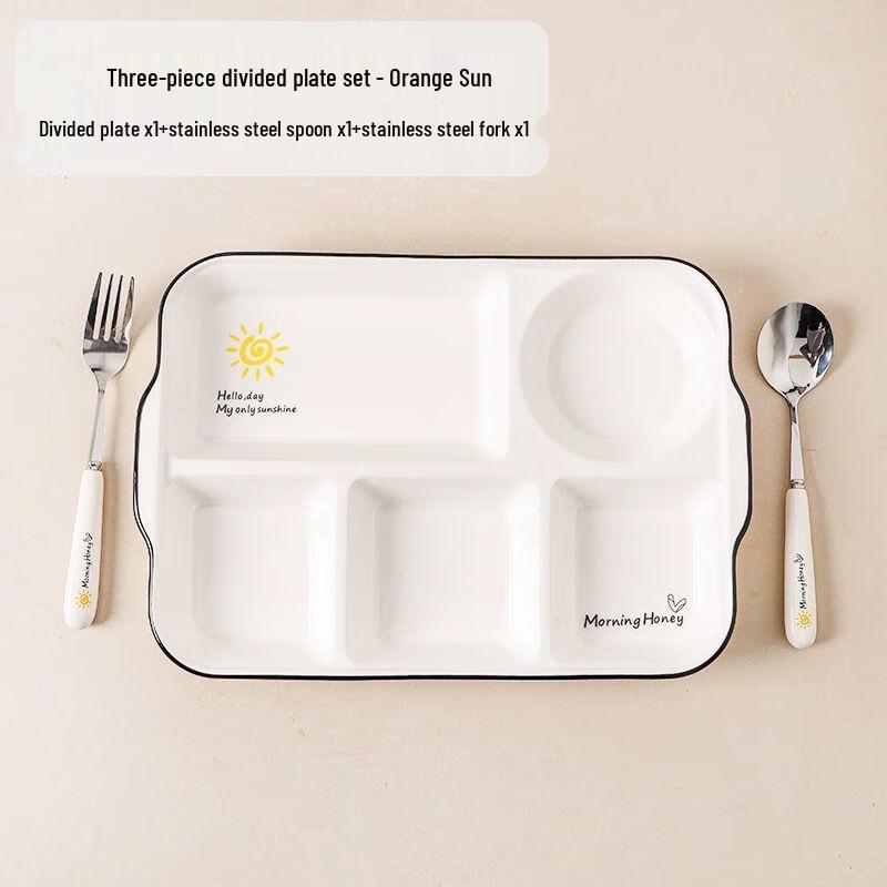 Rectangular Ceramic Divided Meal Plate