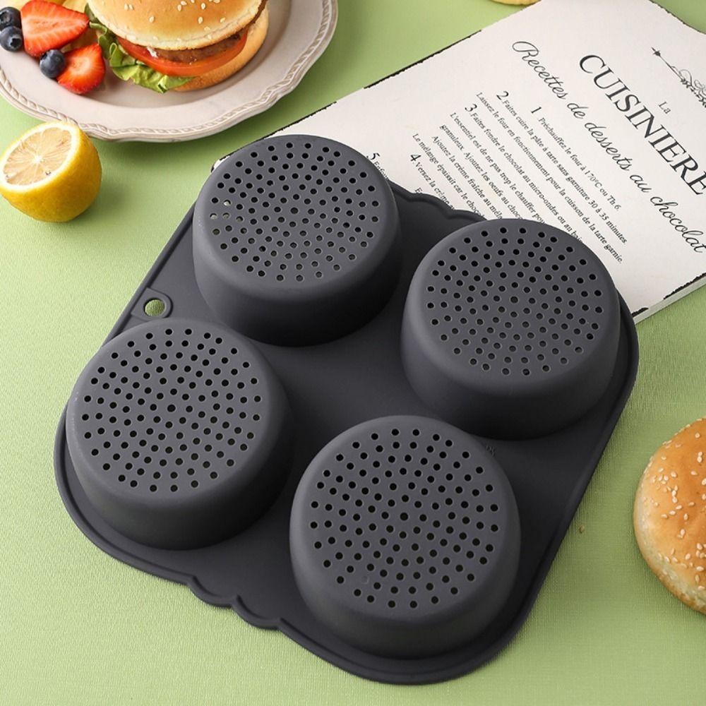 Non-stick Hamburgerbrödsform Silikon Burgerbrödsbakare Värmetålig Brödform Hushåll
