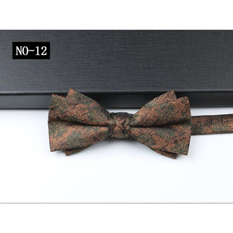 Business Bow Tie Men'S Shirt Suit Gentleman Pattern High-End Wedding Hosting Banquet Bow