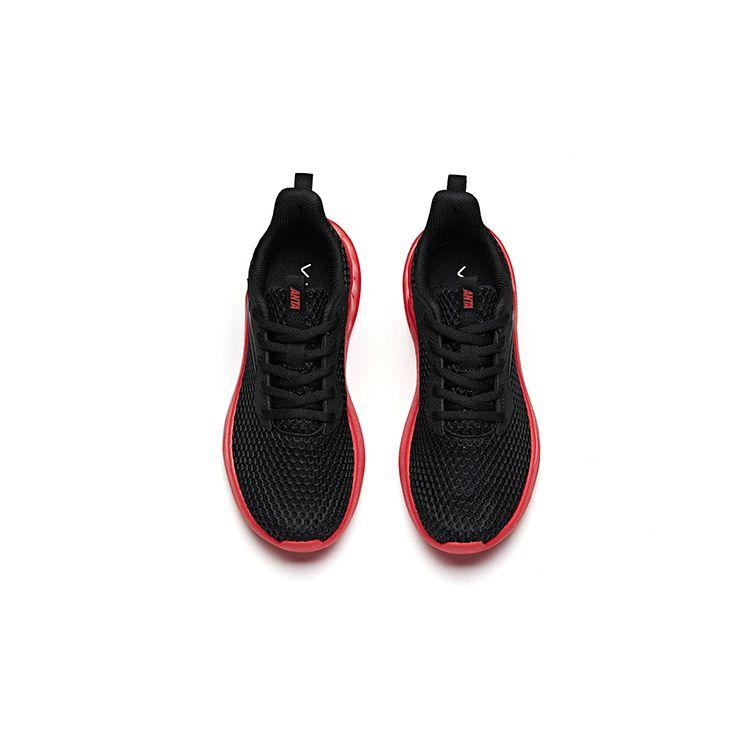 Anta Kids Mesh Non-Slip Shock Absorbing Wear-Resistant Breathable Low-Top Running Shoes Kids sneaker Black Red A31025522A-4