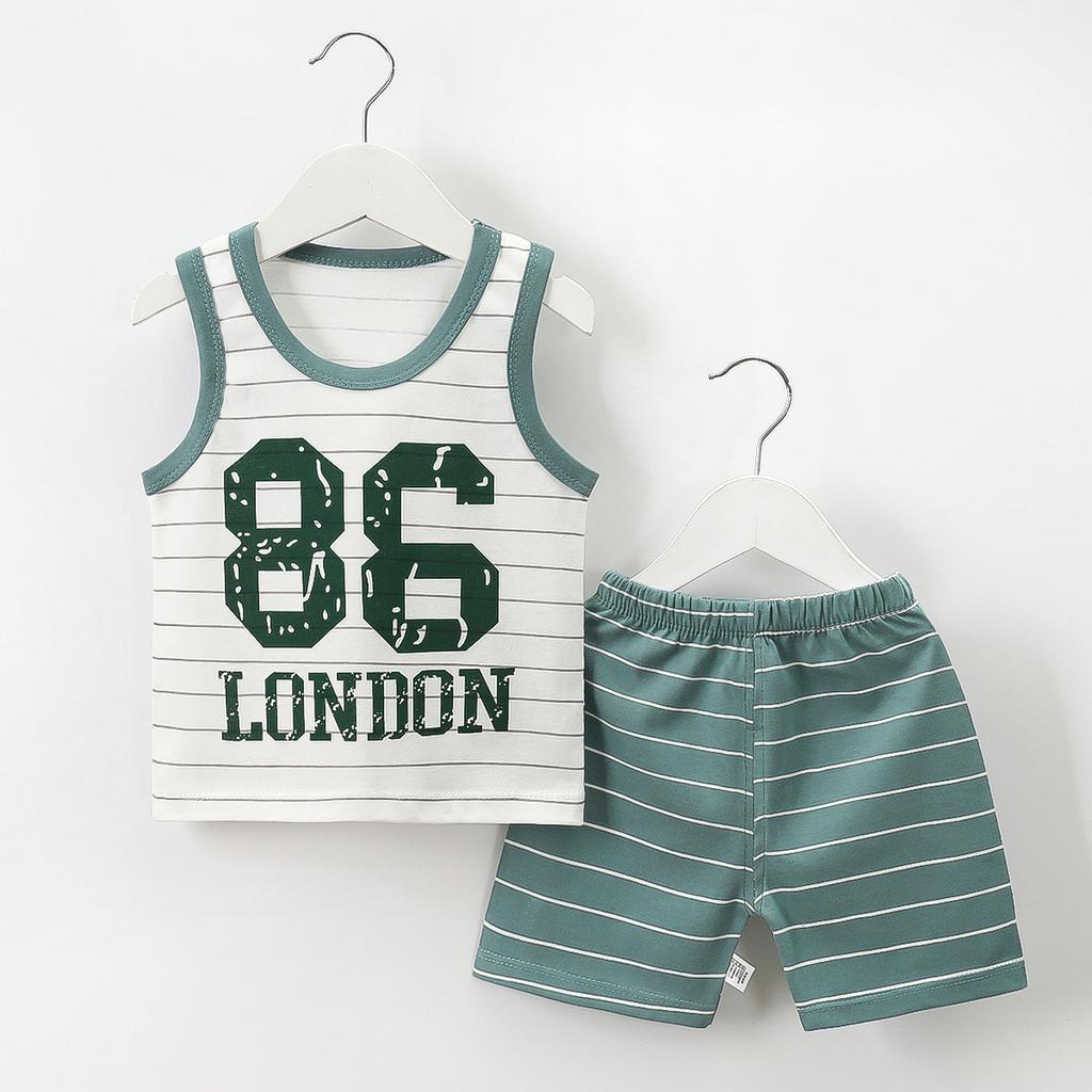 Children Sets Kids Clothes Boys Girls Vest Suit Summer Children's Clothing Baby Cotton T-Shirts Shorts Tank Top Sleeveless