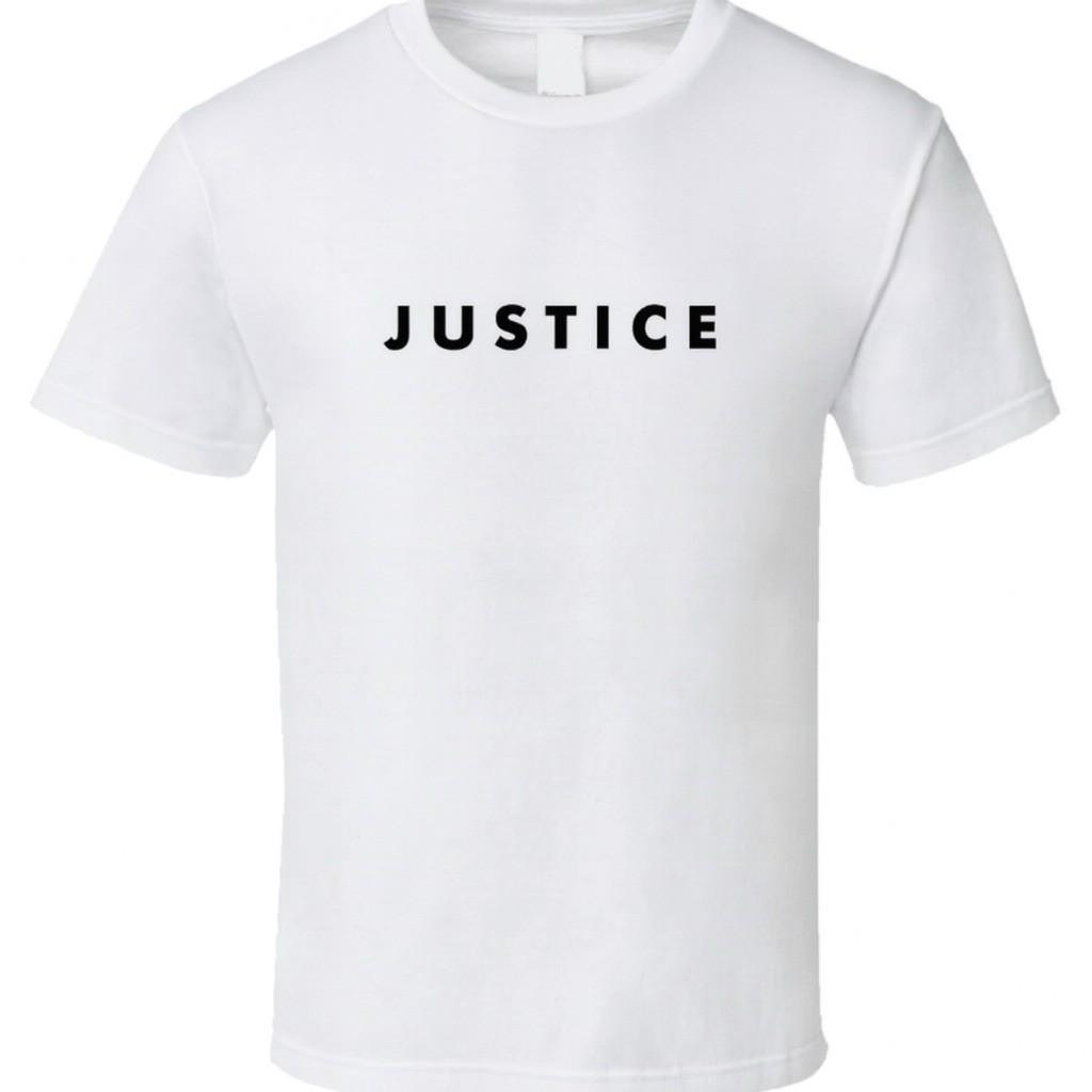 Justice USA Charlie Kirk White T Shirt Mens Womens Tees Top tee America Trump