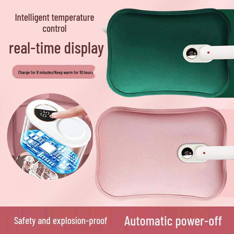 Plush Digital Display Rechargeable Hot Water Bottle