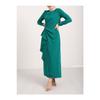 Asymmetrical Crepe Dress With Aller Front And Skirt