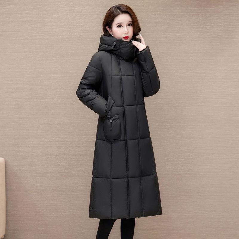 New wrinkle-resistant hooded windproof lightweight thickened fluffy warm warm cold loose long high quality fabric casual sports jacket