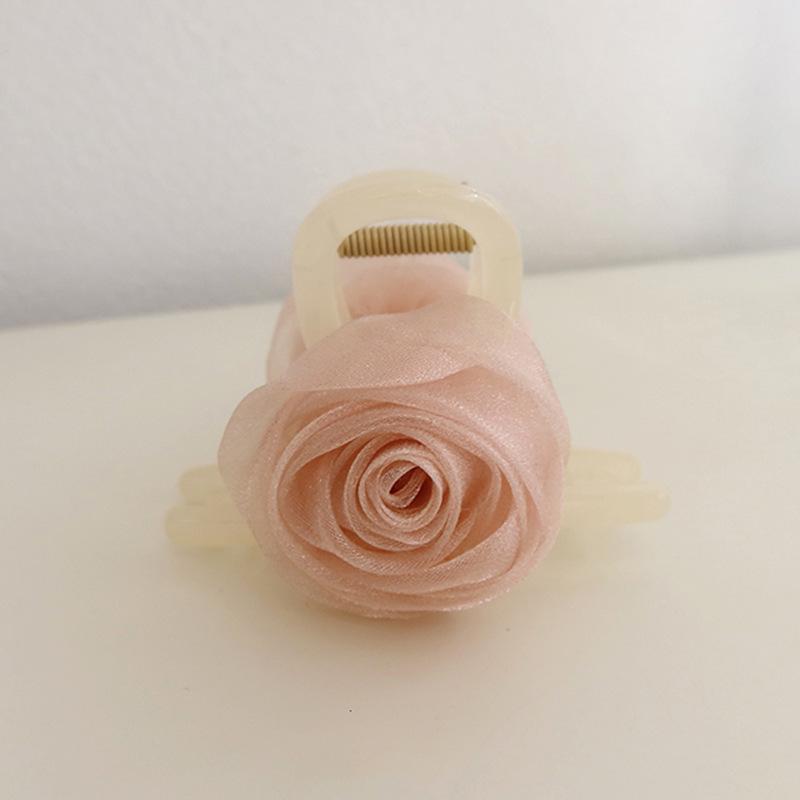 Rose Fairy Hair Clip: Medium Summer Shark Clip for Elegant Hair Styling
