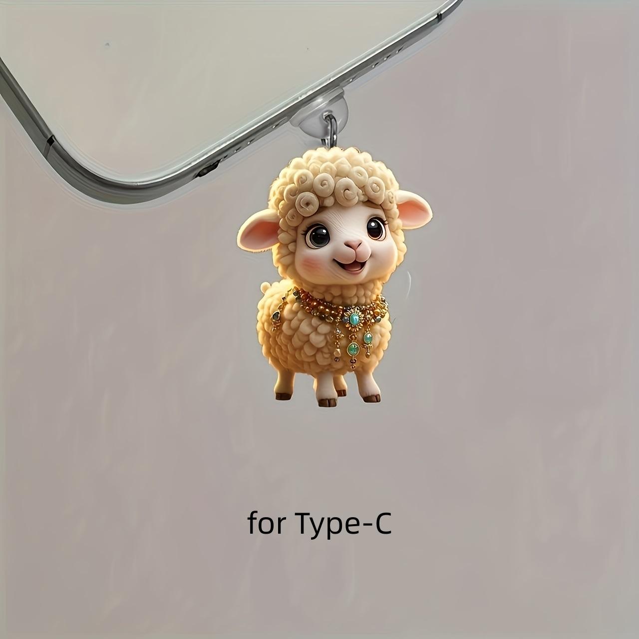 Iphone Dust Plug Pendant  Type-C Dust Plug 2d Acrylic Dust Plug Charming For Headphone Jack  Connector Type-C