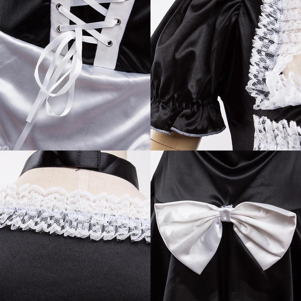 Stunning Sexy Lace Women's French Maid Servant Dress For Halloween And Cosplay Parties