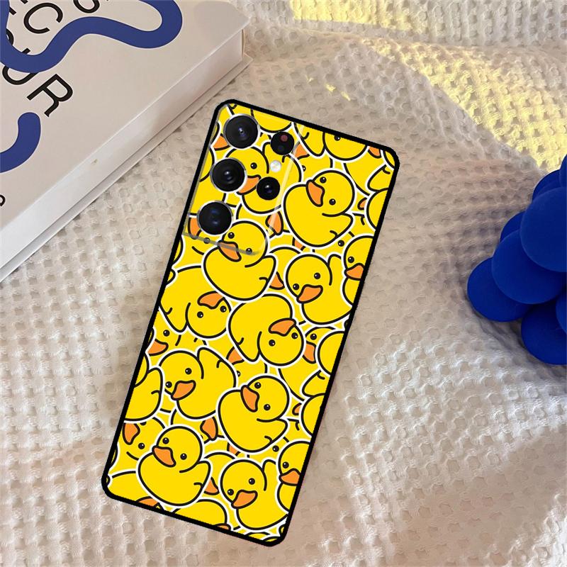 Yellow Duck Phone Case For Samsung Galaxy S25 Ultra S9 S10 S20 S22 S21 S23 FE S24 Plus Portector Cover
