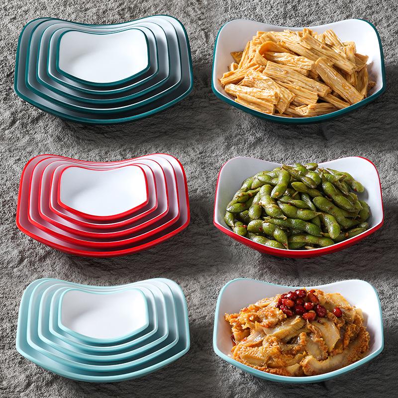 Melamine KTV Restaurant Snack & Dipping Plate - Creative Cold Dish, Imitation Porcelain