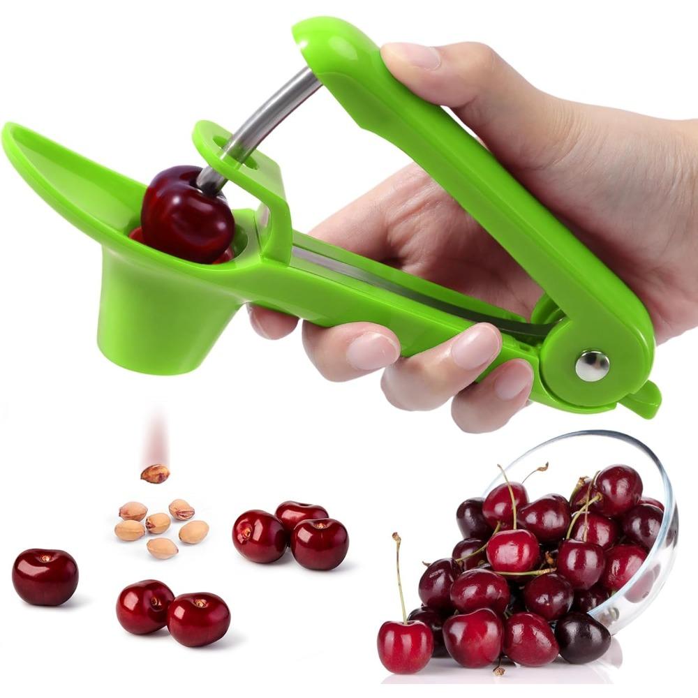 Cherry Pitter Tool Heavy-Duty Cherry Seed Core Remover Cherry Pitter Remover Tool with Space-Saving Lock Design