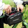 Bike Front Beam Bag Support Touch Screen Bike Phone Mount Bag Large Capacity Cycling Top Tube Bag for 7in Phones