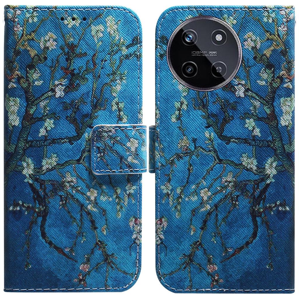 Für Realme 11 4G (159,9 x 73,3 x 7,95 mm) Leder Brieftasche Handyhülle Musterdruck