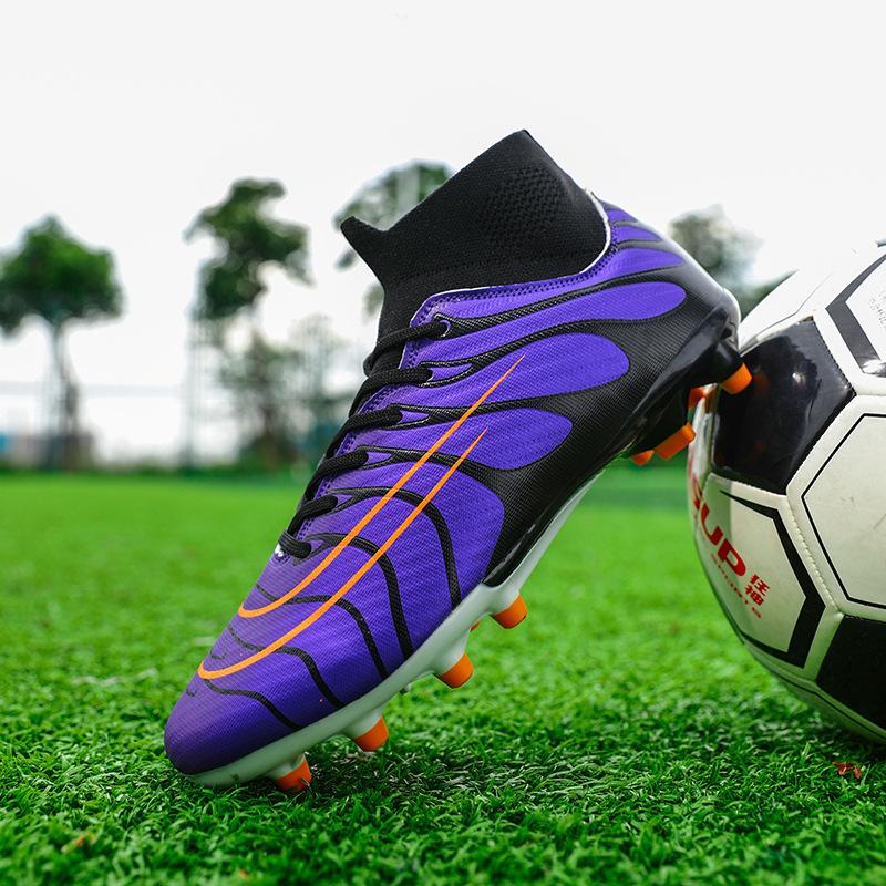 

Футбольные бутсы большого размера AG длинные шипы TF шипы для газона мальчики и подростки тренировочные кроссовки 35