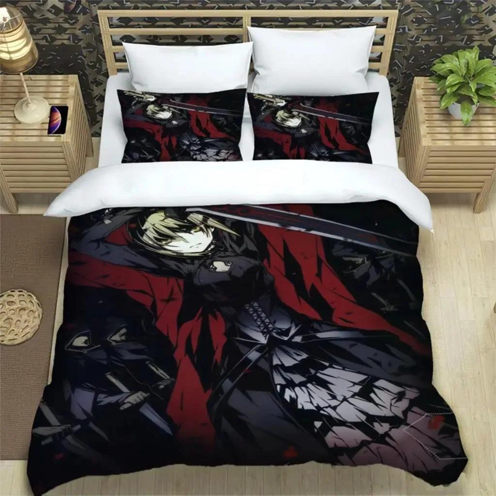 Fatestay Night HD Print Three Piece Bedding Set Fashion Article Boys Or Adults For Beds Quilt Covers Pillowcases Gift