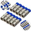 10X Rg6 F Compression Connector Coax Cable Coaxial Fitting Compression Tool Set