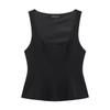 Kaslead New Arrival Women's Clothing Fashion Style Cropped Short Skirt Hem Stretch Comfortable Top 2180011