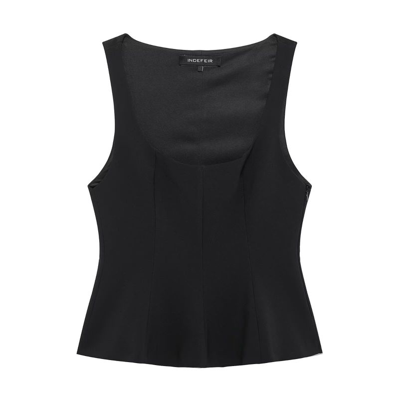 Kaslead New Arrival Women's Clothing Fashion Style Cropped Short Skirt Hem Stretch Comfortable Top 2180011