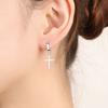 925 Silver Personality Cross Hoop Earrings For Women Temperament Personality Trendy Jewelry Gift New