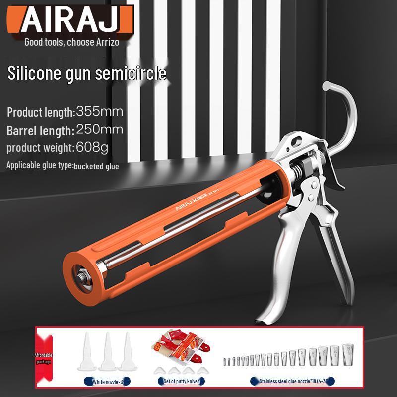 Arrizo Automatic Glue Gun - Effort-Saving, Structural Adhesive & Caulking Tool for Sealing and Decoration.