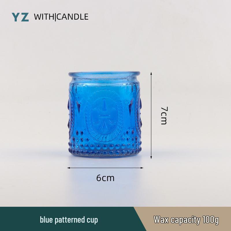 Handmade Frosted Glass Scented Candle Cup - Creative DIY Wax Container