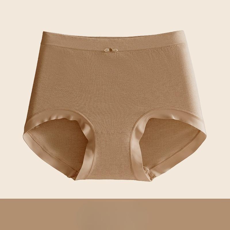 Большой размер Женские весенне-осенние антибактериальные бесшовные дышащие трусы с высокой талией без следов XL