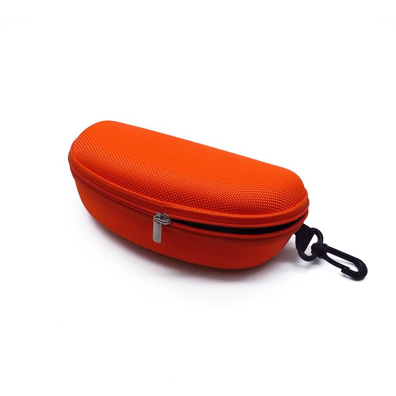 Portable Eva Glasses Case With Carabiner Hook Colorful Sunglasses Hard Cases Zipper Eyeglasses Protector Box Eyewear Accessories
