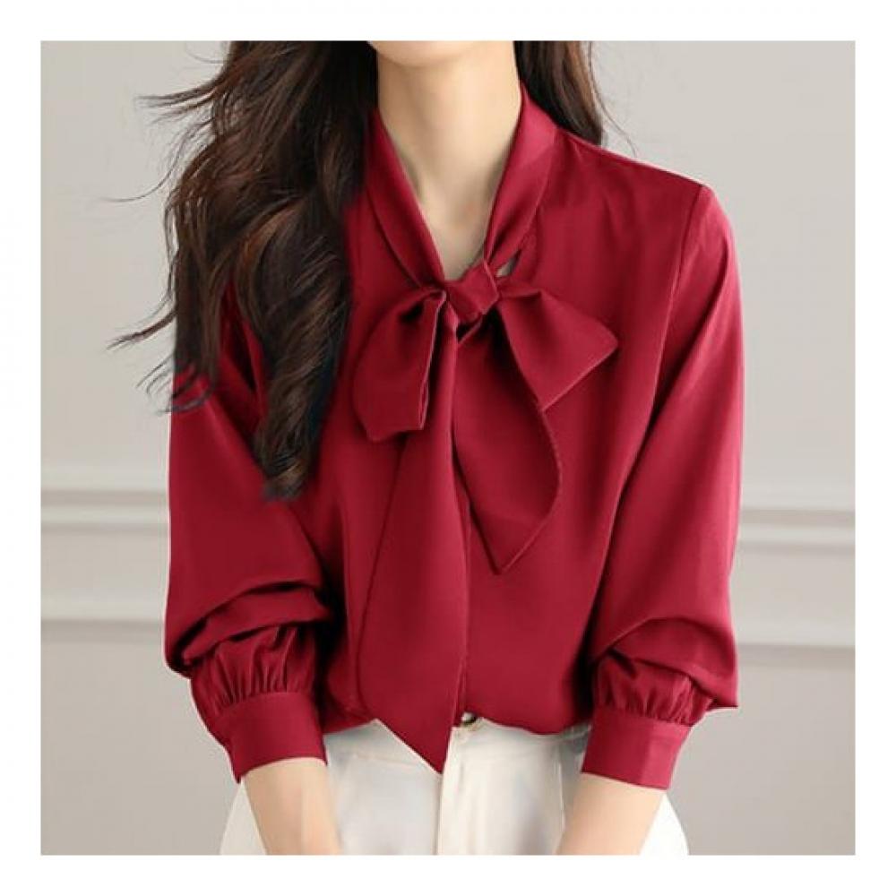 Navava Romantic Ribbon Neck Blouse Nb1247