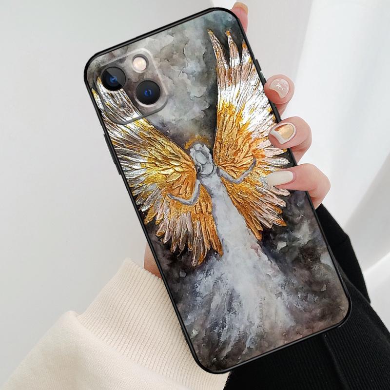Fantasy Angel Girl Wings Phone Case For iPhone 17 Pro Max 15 14 13 11 12 16 Pro Max mini 15 16 Plus 16e 17 Air Cover